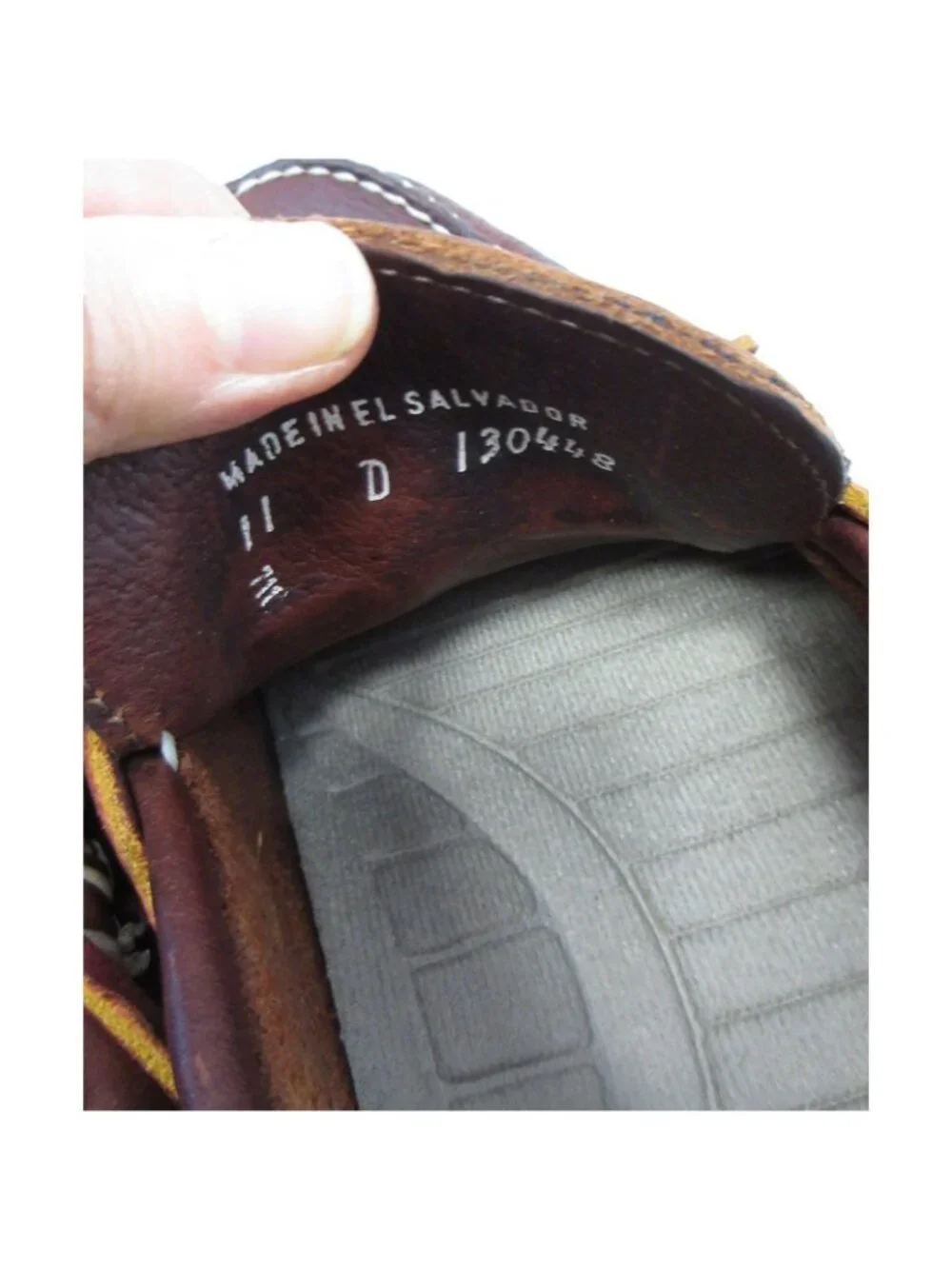 LL Bean Boat Shoes 11 D Dark Loafer Leather Moccasin Slip On Classic
